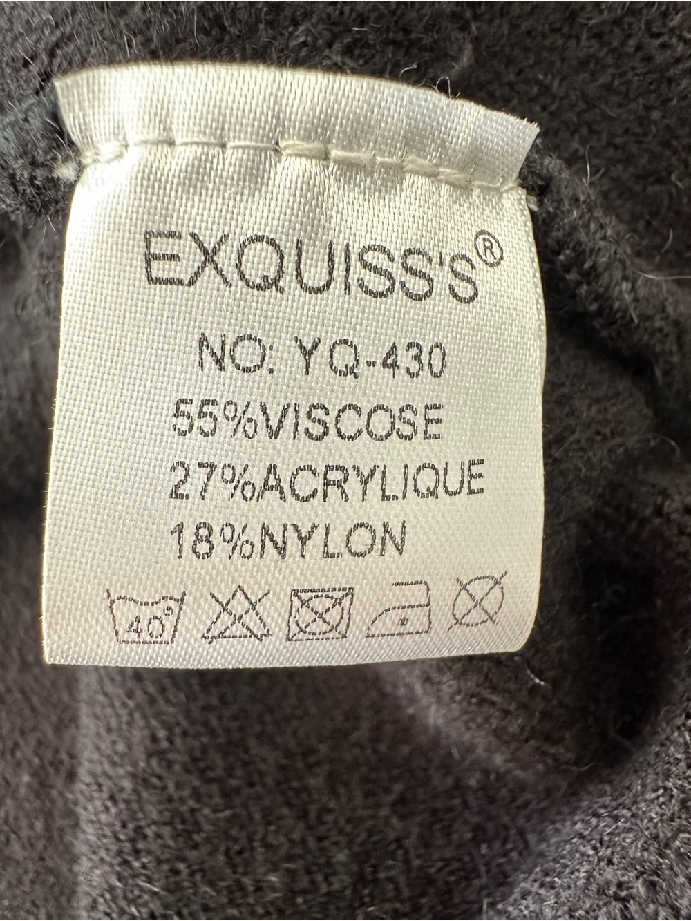 Exquisse’s Paris Black Sequin-Trim Half-Zip Sweater, OSFA - Picture 16 of 17